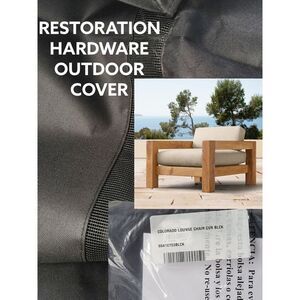 Restoration Hardware Outdoor Lounge Chair Cover In Black For Colorado Chair‎